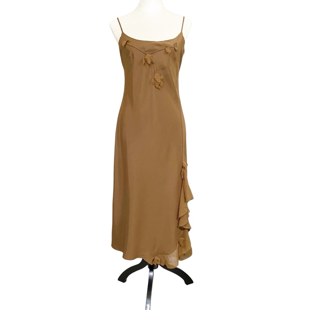 Vintage Slip Dress Midi Sleeveless Dress